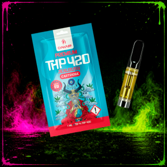 THP420 Cartucho 510 Jealousy 79% 1ml: flores afrutadas, ciruela y agua de rosas con fondo kush. Ficha con detalles y FAQs.