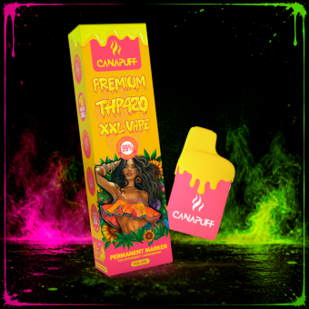 THP420 XXL Vaper desechable Permanent Marker 99% 2ml (Canapuff). 600–800 caladas aprox. y analizado en laboratorio según fabricante. Compra online.